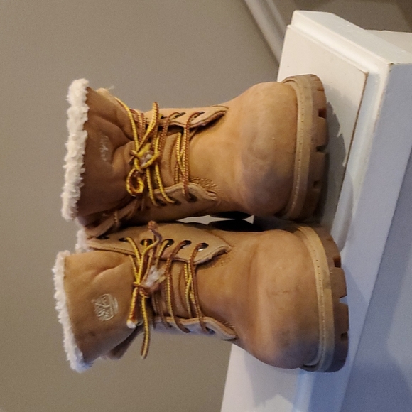 Faux-Fur Youth Winter Timberland Boots - Picture 4 of 10
